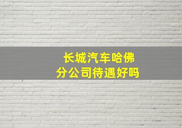 长城汽车哈佛分公司待遇好吗