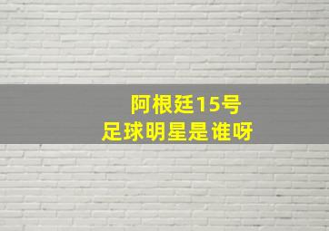 阿根廷15号足球明星是谁呀