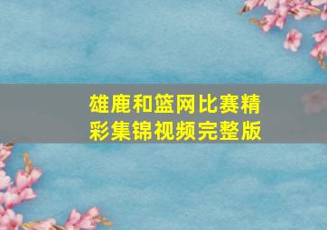 雄鹿和篮网比赛精彩集锦视频完整版