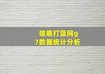 雄鹿打篮网g7数据统计分析