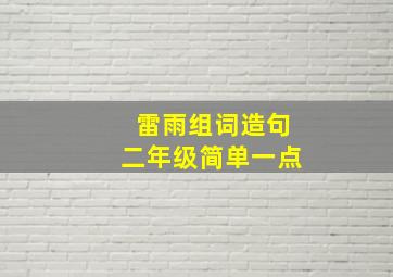 雷雨组词造句二年级简单一点