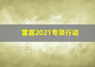 雷霆2021专项行动