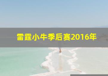 雷霆小牛季后赛2016年