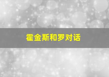 霍金斯和罗对话