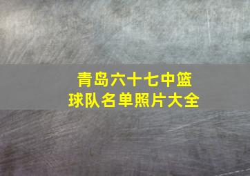 青岛六十七中篮球队名单照片大全