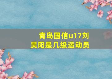 青岛国信u17刘昊阳是几级运动员