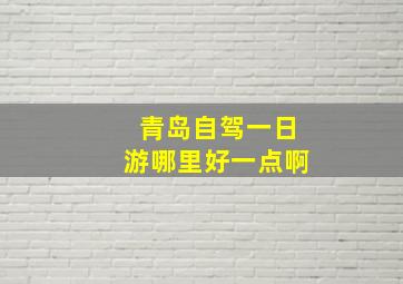 青岛自驾一日游哪里好一点啊