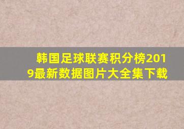 韩国足球联赛积分榜2019最新数据图片大全集下载