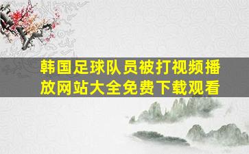 韩国足球队员被打视频播放网站大全免费下载观看