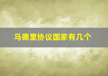 马德里协议国家有几个