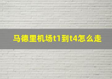 马德里机场t1到t4怎么走