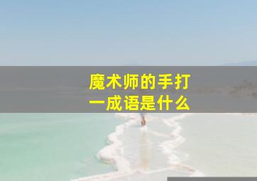 魔术师的手打一成语是什么