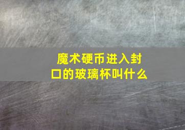 魔术硬币进入封口的玻璃杯叫什么