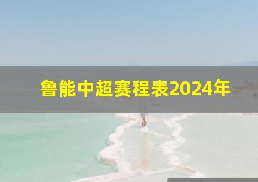 鲁能中超赛程表2024年