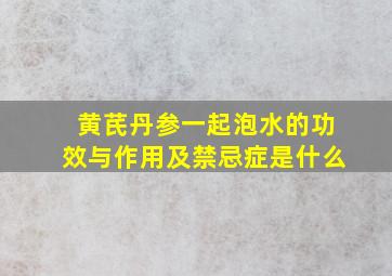 黄芪丹参一起泡水的功效与作用及禁忌症是什么