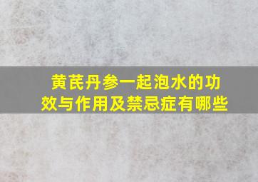 黄芪丹参一起泡水的功效与作用及禁忌症有哪些