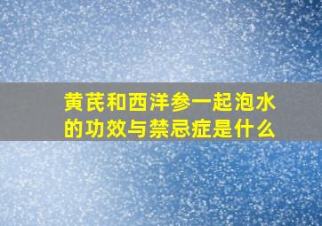 黄芪和西洋参一起泡水的功效与禁忌症是什么