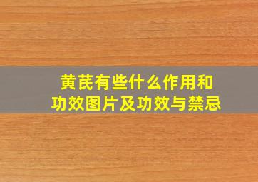 黄芪有些什么作用和功效图片及功效与禁忌