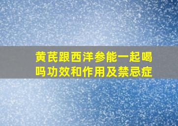 黄芪跟西洋参能一起喝吗功效和作用及禁忌症