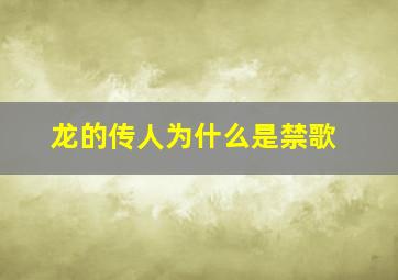 龙的传人为什么是禁歌